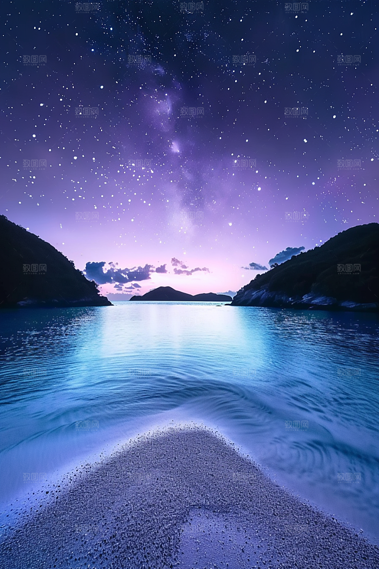 灿烂星空浪漫唯美素材