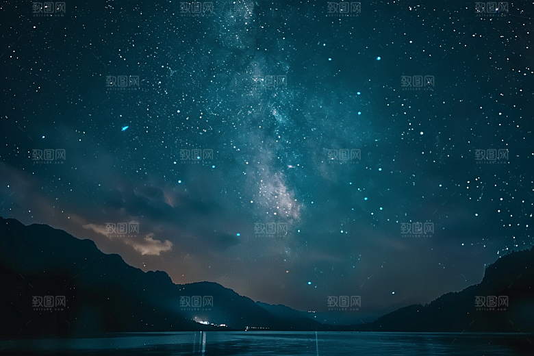 灿烂星空梦幻唯美素材