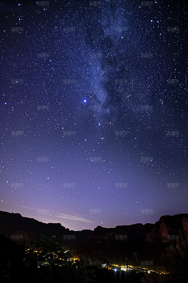 灿烂星空浪漫天空素材