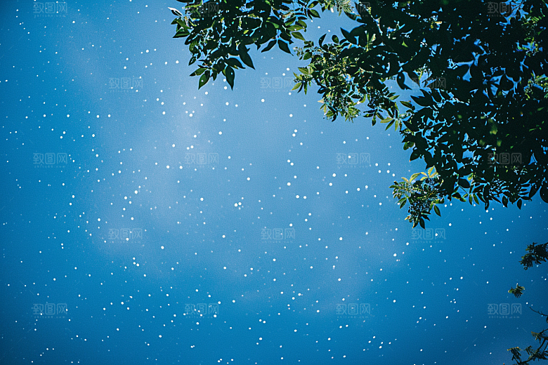灿烂星空夜晚银河素材