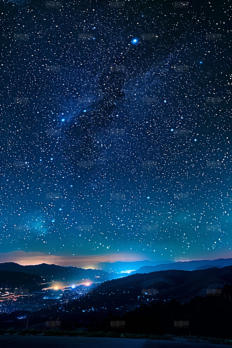 灿烂星空浪漫高清素材