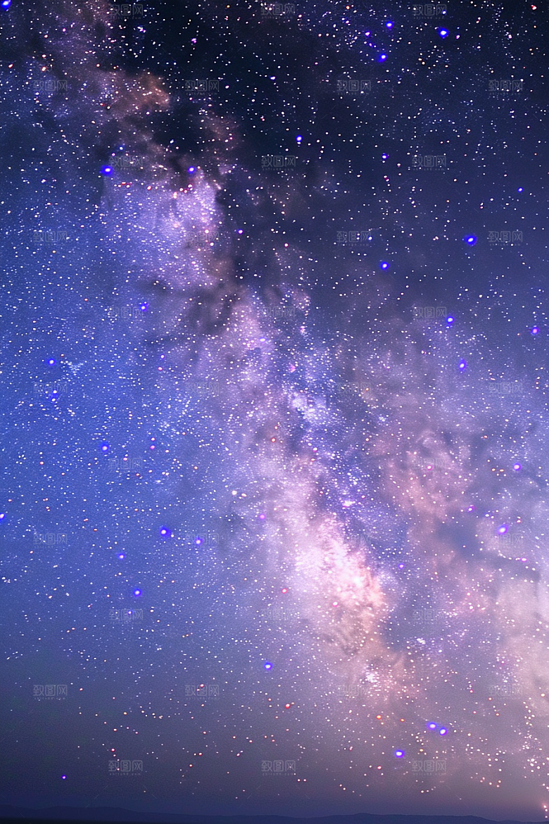灿烂星空夜晚高清素材