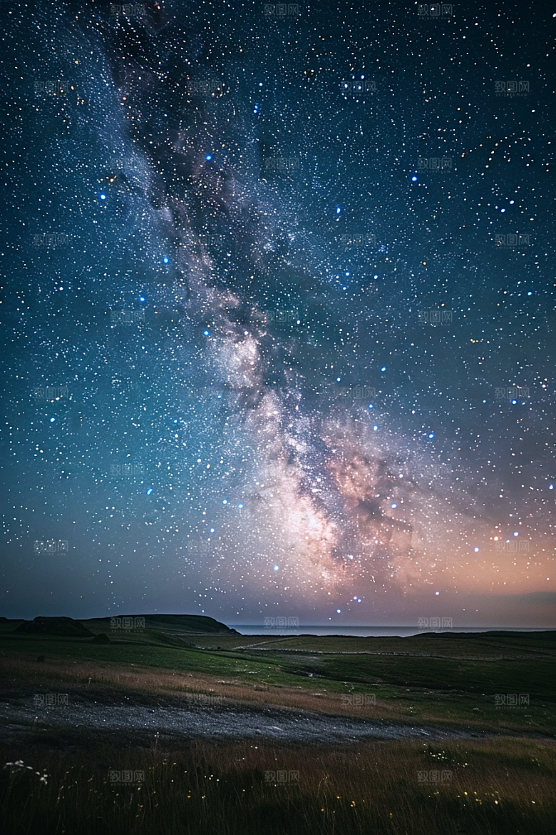 灿烂星空梦幻天空素材