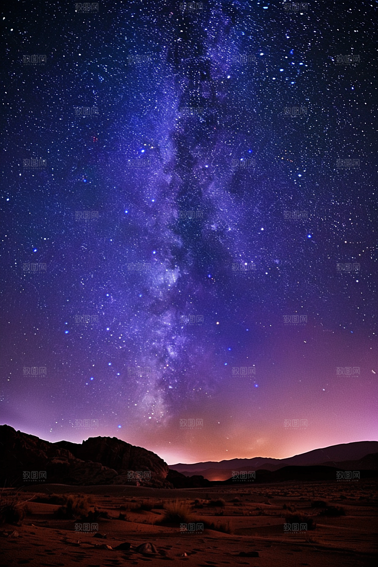灿烂星空夜景天空素材