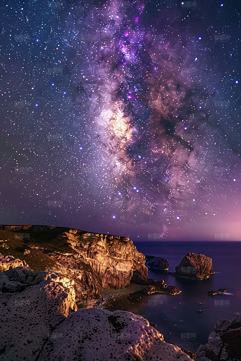 灿烂星空唯美天空素材