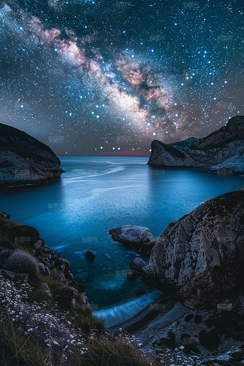 灿烂星空高清天空素材