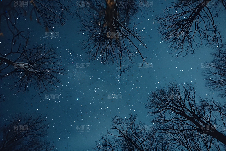 灿烂星空夜景宇宙素材
