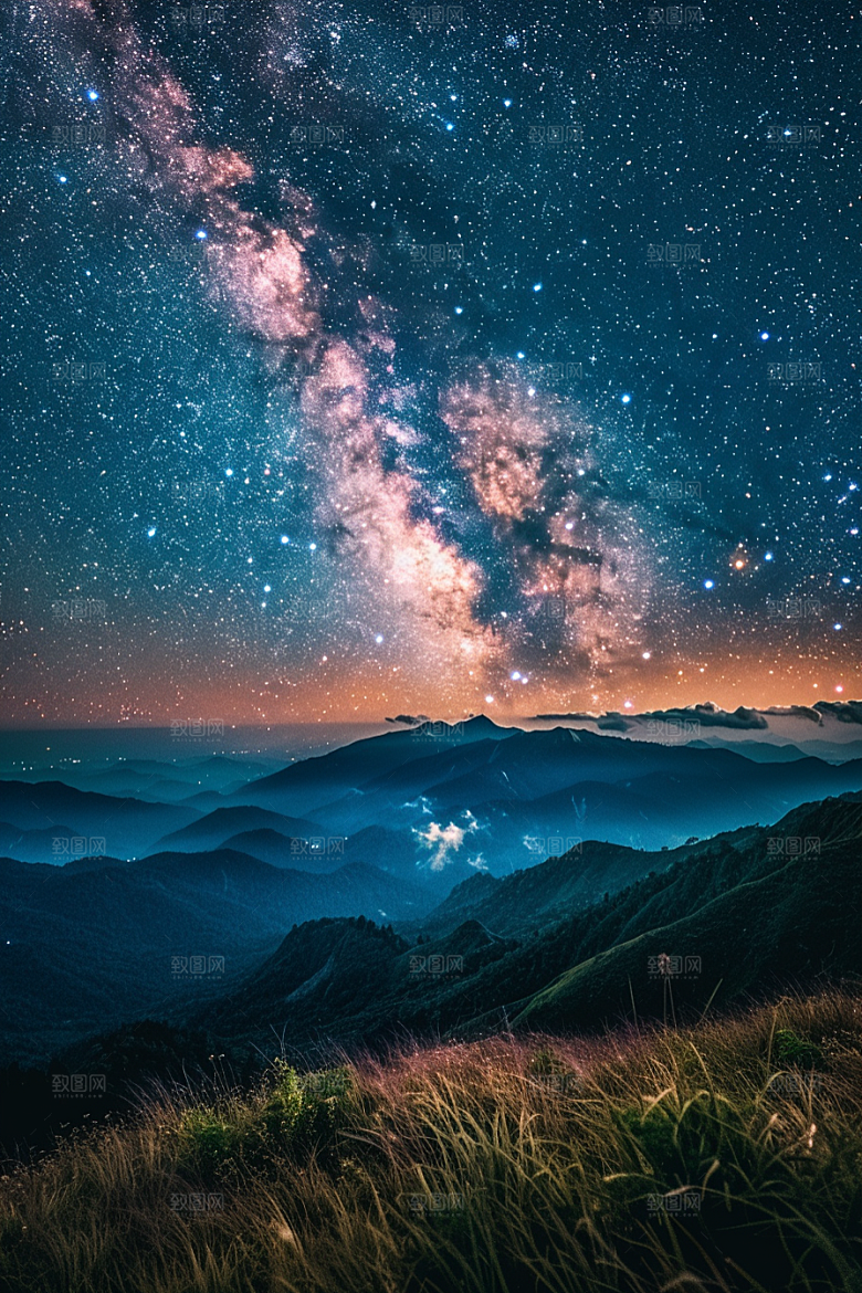 灿烂星空太阳系高清素材