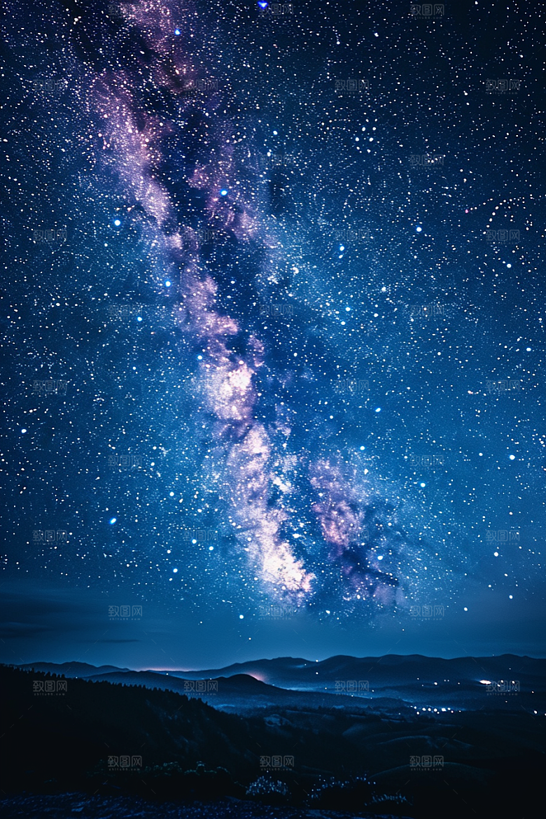 灿烂星空星辰银河素材