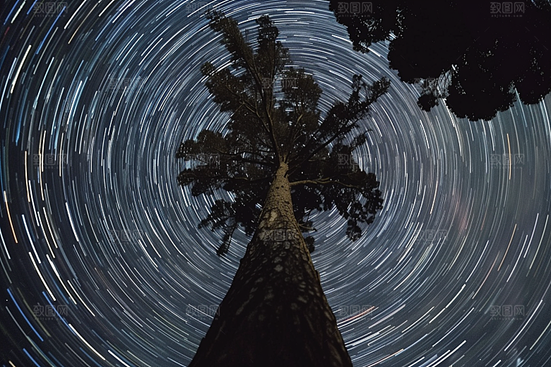 灿烂星空梦幻唯美素材