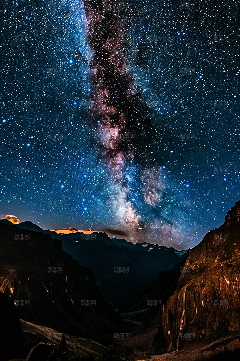 灿烂星空唯美浪漫素材