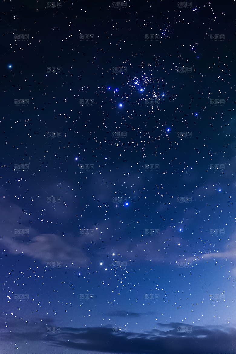 灿烂星空星辰高清素材