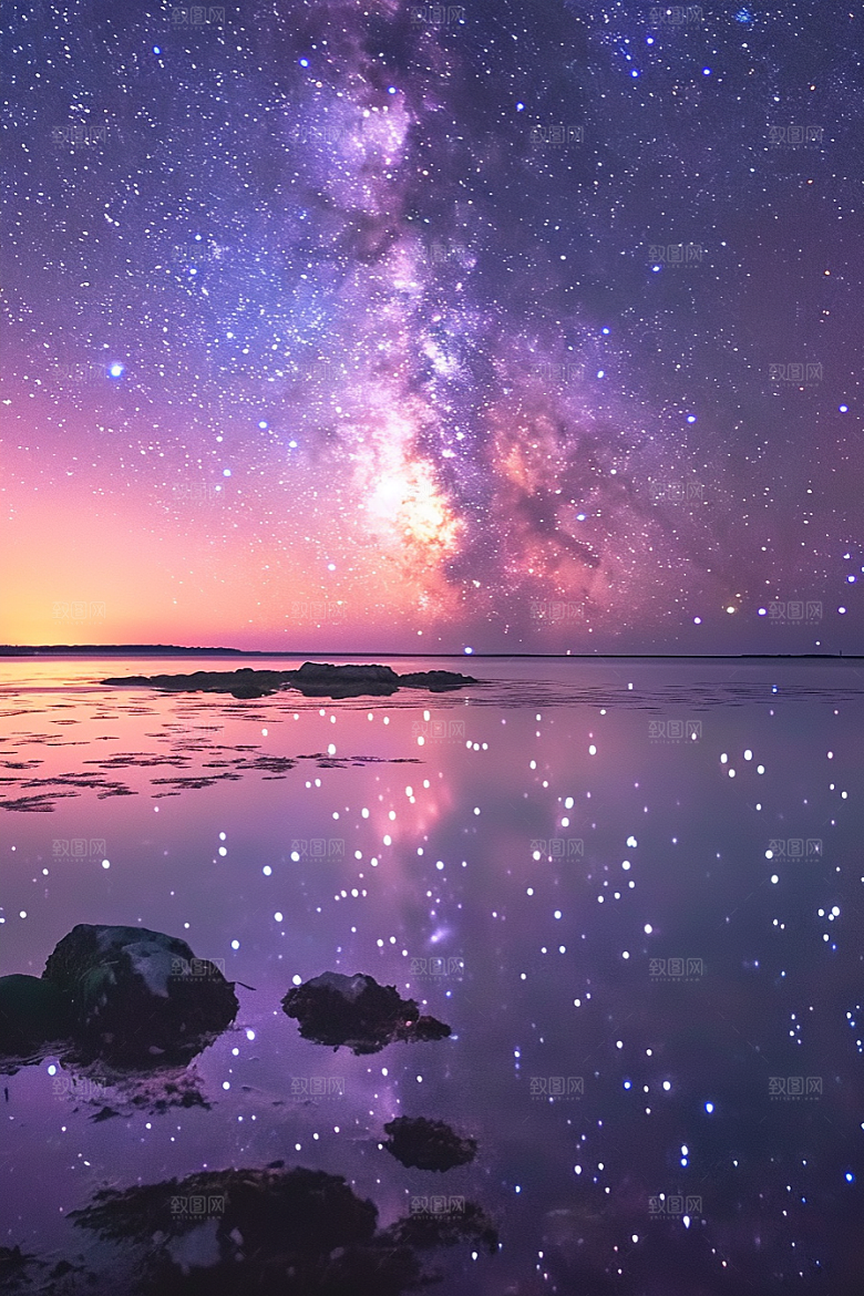 灿烂星空梦幻太阳系素材