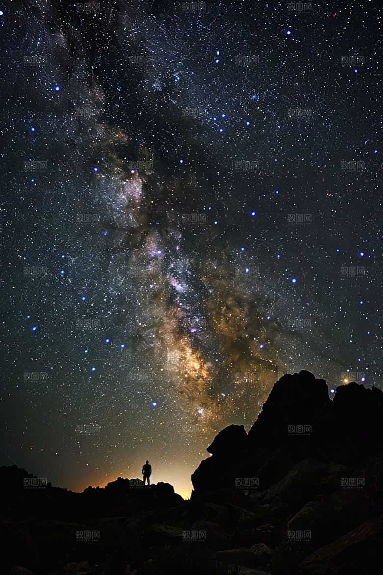 灿烂星空唯美梦幻素材