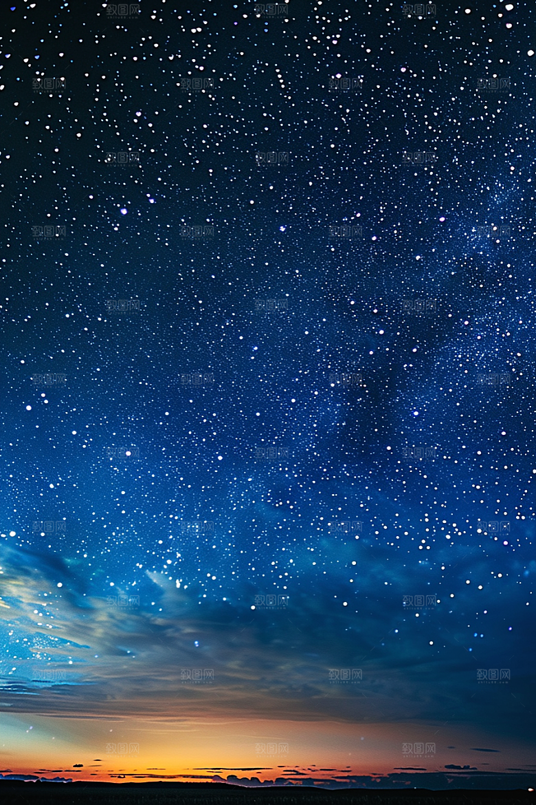 灿烂星空夜景宇宙素材