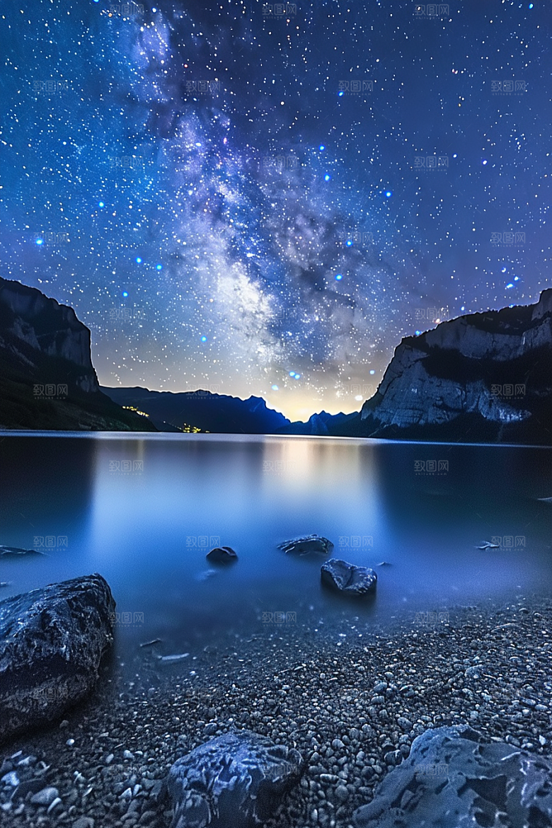灿烂星空银河太阳系素材