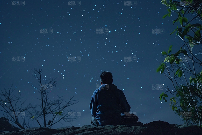 灿烂星空梦幻星辰素材