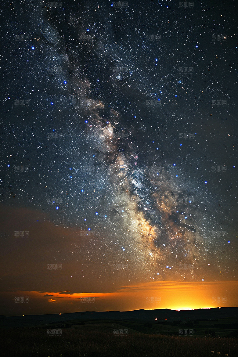 灿烂星空高清夜晚素材