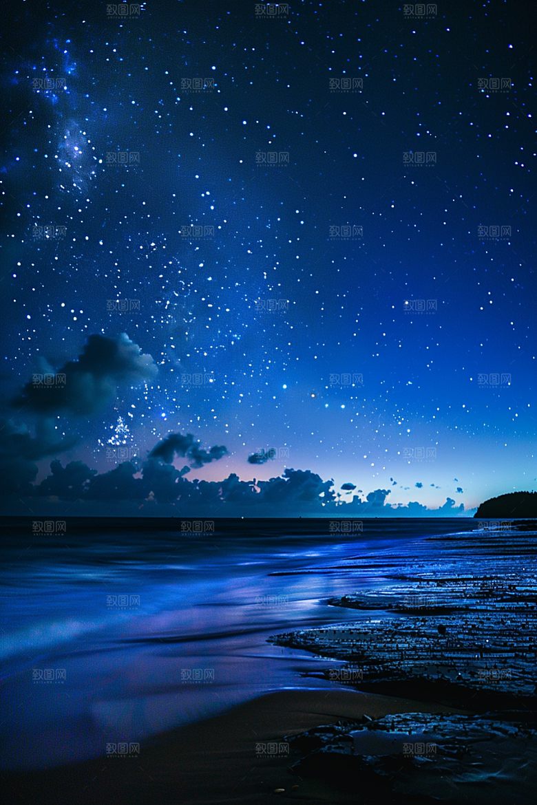 灿烂星空天空唯美素材