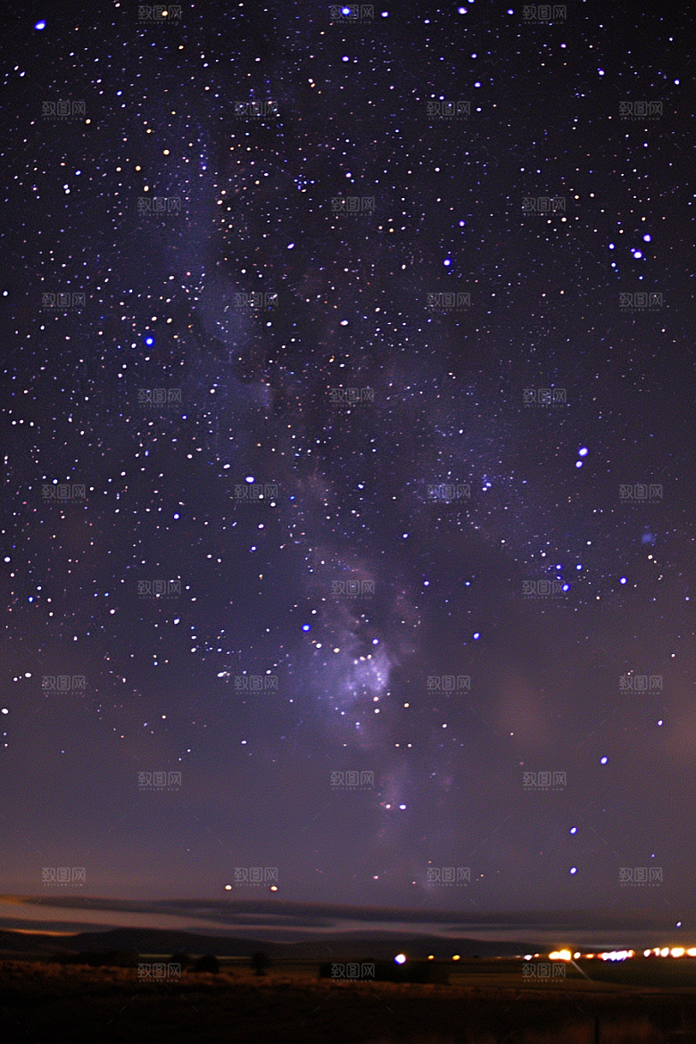 灿烂星空高清夜景素材