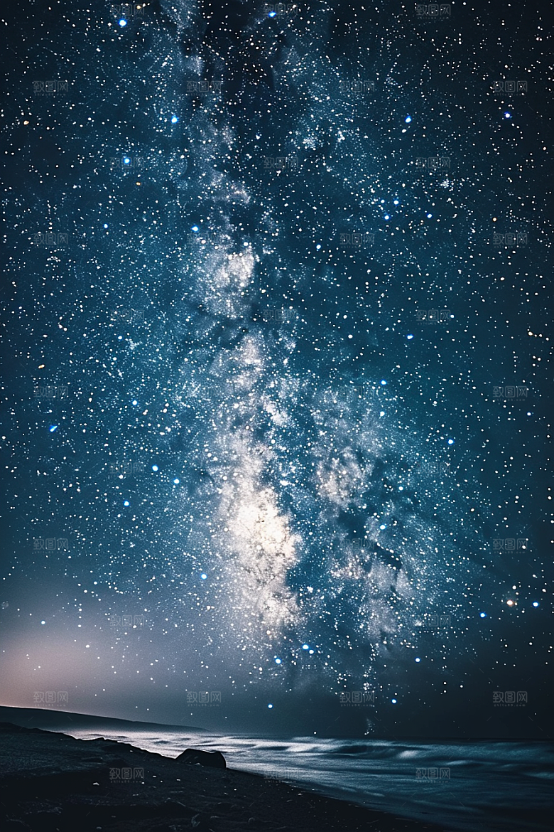 灿烂星空银河高清素材