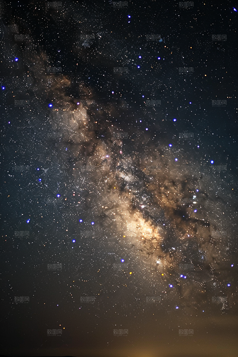 灿烂星空天空夜景素材