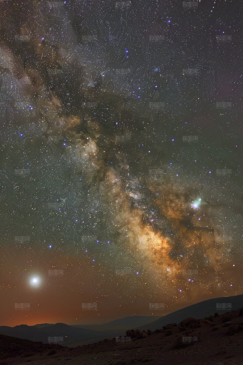 灿烂星空太阳系星辰素材