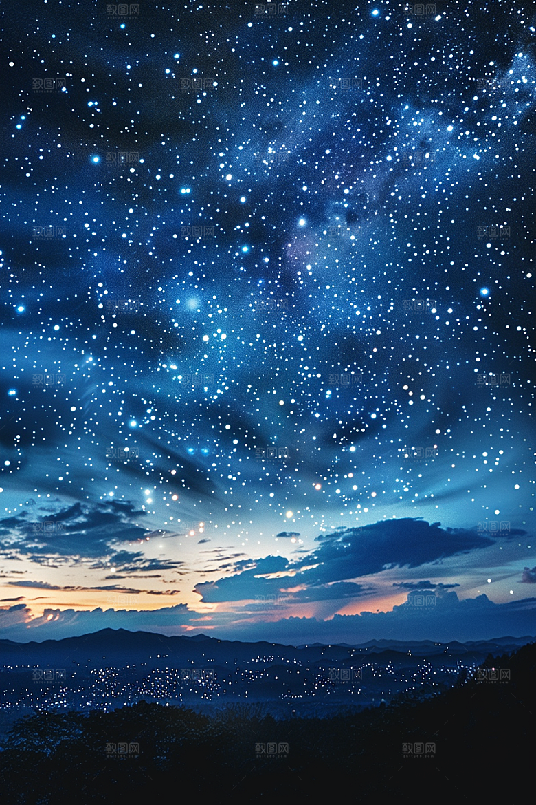 灿烂星空天空高清素材