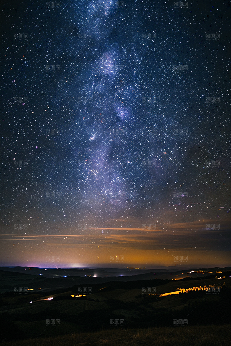 灿烂星空宇宙夜晚素材
