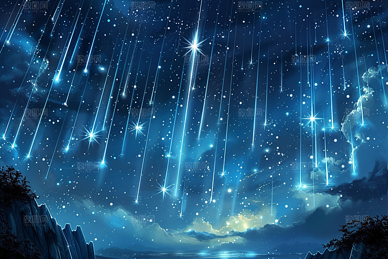 灿烂星空高清星辰素材