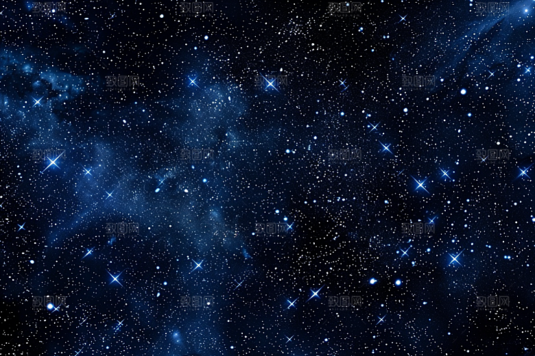 灿烂星空夜晚浪漫素材