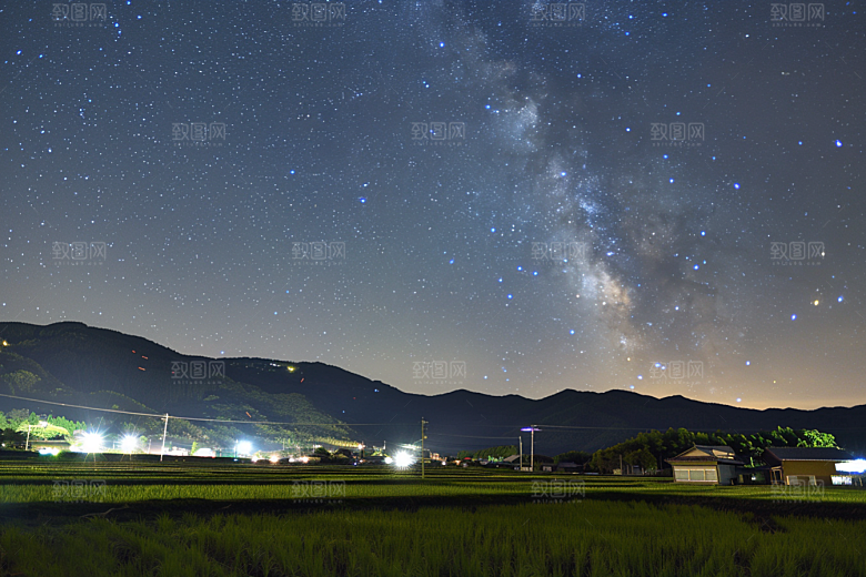 灿烂星空浪漫高清素材