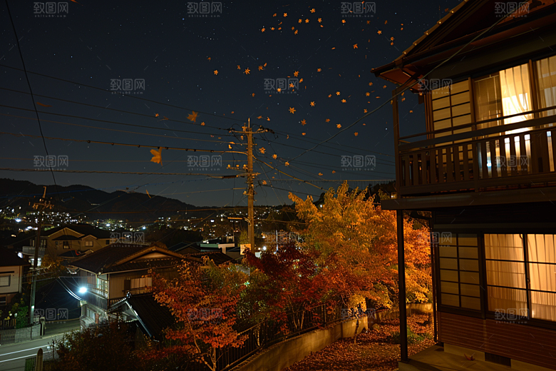 灿烂星空夜晚高清素材