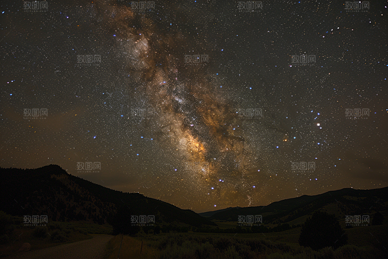 灿烂星空夜晚宇宙素材