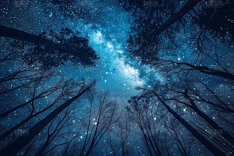 灿烂星空天空浪漫素材