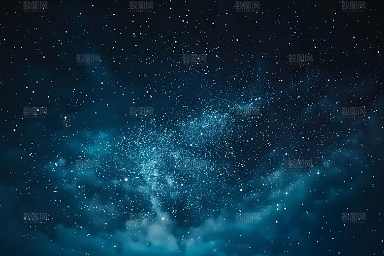 灿烂星空夜晚浪漫素材