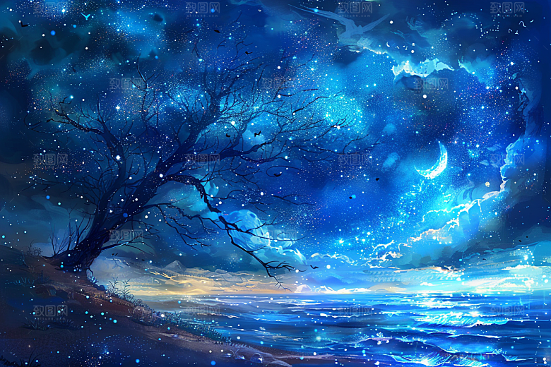 灿烂星空高清唯美素材
