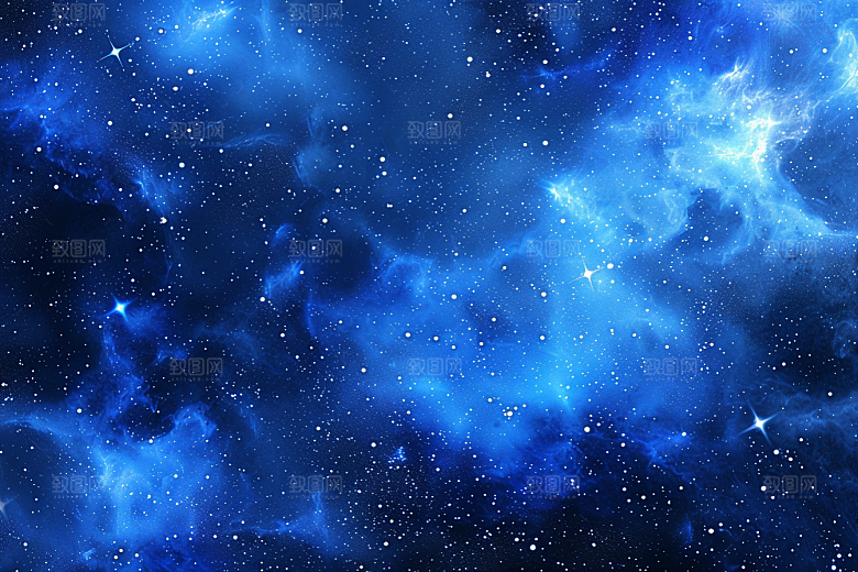 灿烂星空太阳系夜景素材