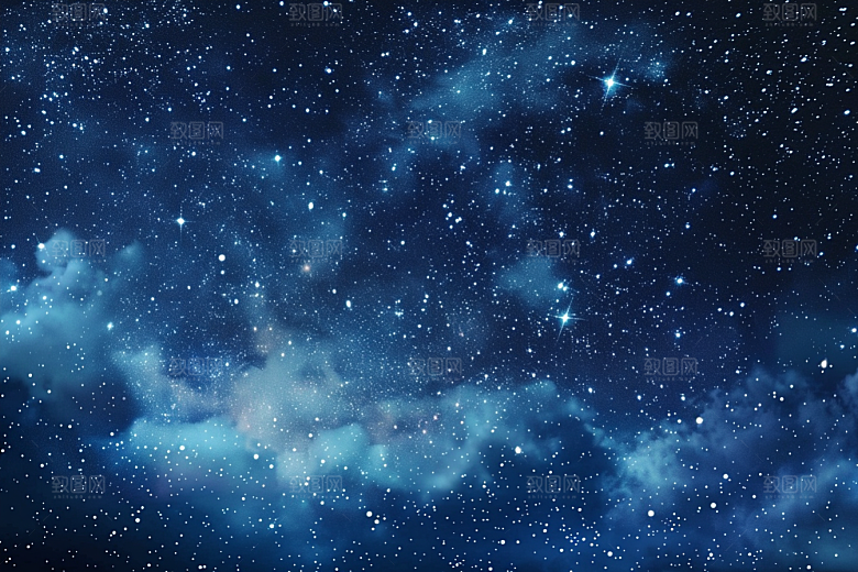 灿烂星空太阳系梦幻素材
