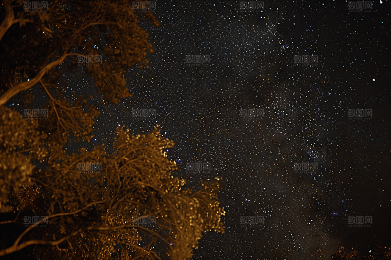 灿烂星空夜景宇宙素材