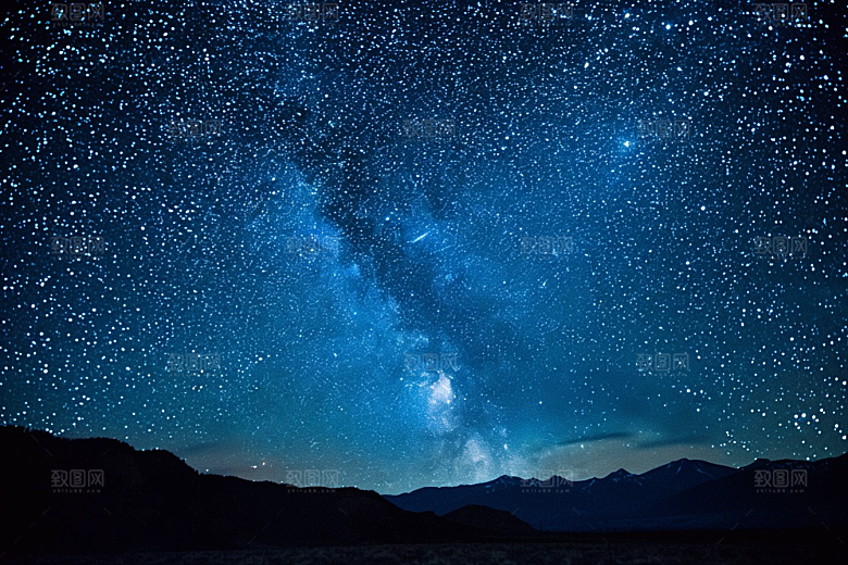 灿烂星空星辰夜晚素材