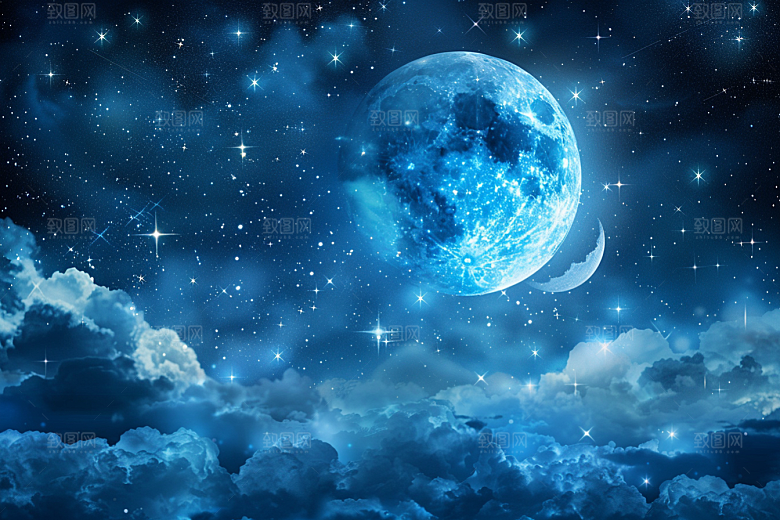 灿烂星空太阳系唯美素材