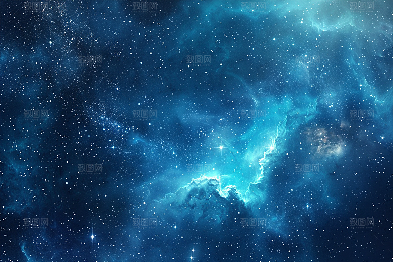 灿烂星空夜晚银河素材