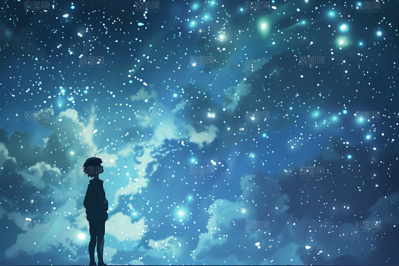 灿烂星空浪漫唯美素材