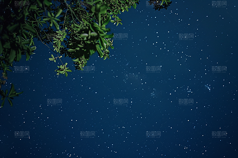 灿烂星空夜晚天空素材