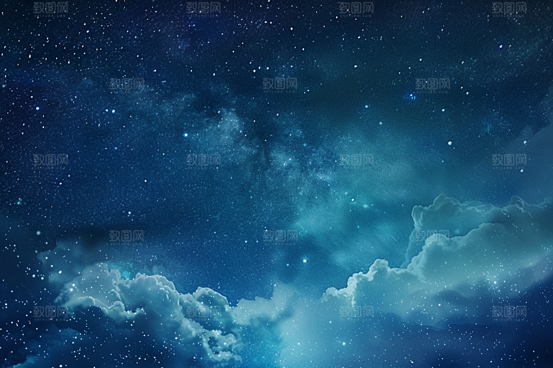 灿烂星空夜晚星辰素材