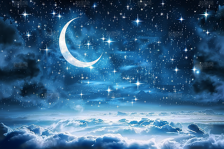 灿烂星空高清太阳系素材