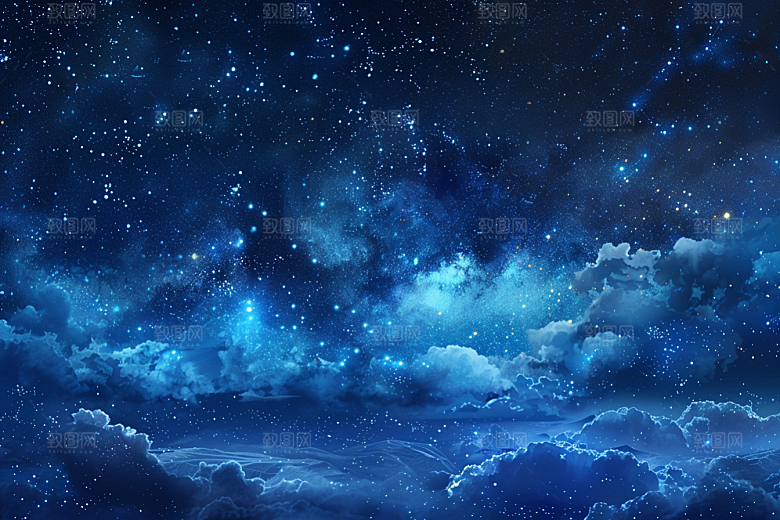 灿烂星空星辰唯美素材