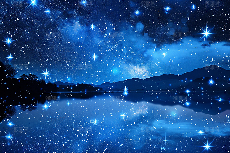 灿烂星空梦幻唯美素材
