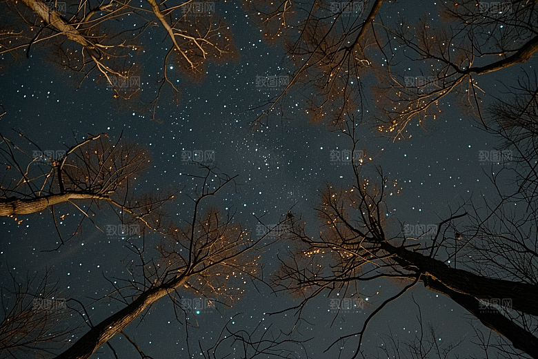 灿烂星空银河星辰素材